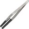 The Beadsmith Fiber-Tip Tweezers – 4.6” Tool with Round Indent Cup Tips, Non-Marring, Securely Hold Beads & Small Parts